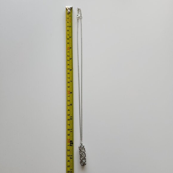 Fairy whimsical crystal beads in handmade chainmaille silver chain necklace - Picture 7 of 8